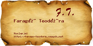 Faragó Teodóra névjegykártya